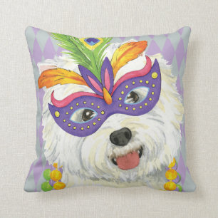 Mardi Gras Westie Kudde