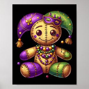 Mardi Gras Witch Doktor Goth Costume Manar Women V Poster