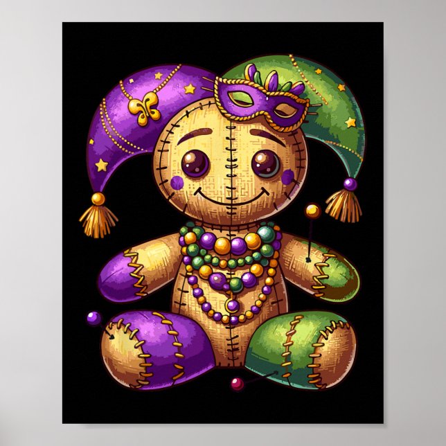 Mardi Gras Witch Doktor Goth Costume Manar Women V Poster (Framsidan)