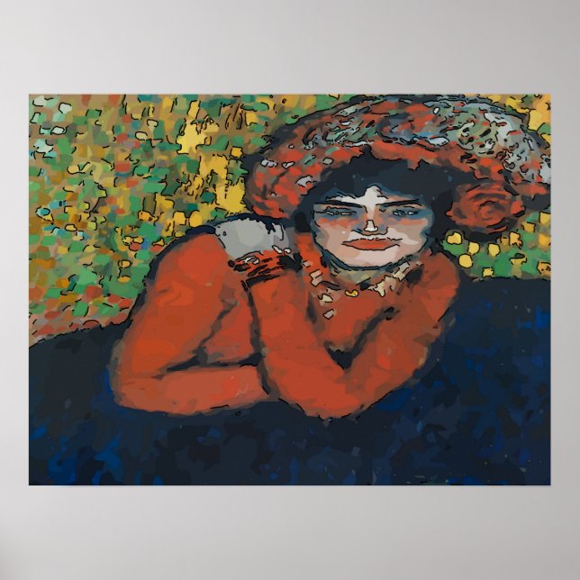 Mardi Gras Woman Poster (Framsidan)