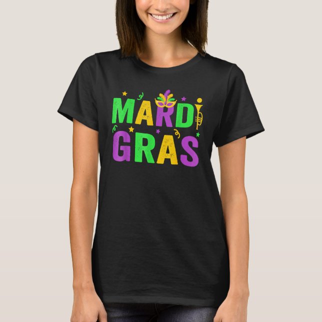 Mardi Gras Women Manar Mardi Gras Kids Mardi Gras  T Shirt (Framsida)
