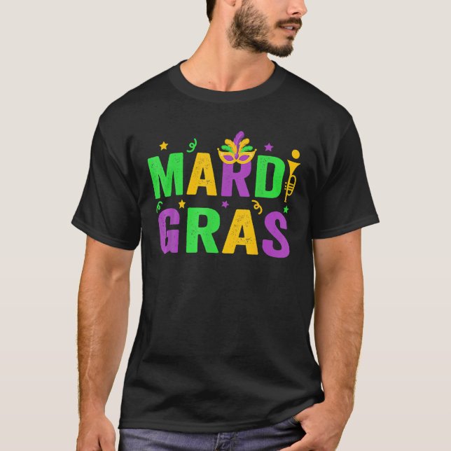 Mardi Gras Women Manar Mardi Gras Kids Mardi Gras  T Shirt (Framsida)