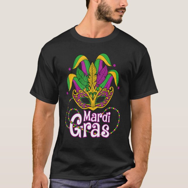 Mardi Gras Women Manar Mardi Gras Kids Mardi Gras  T Shirt (Framsida)