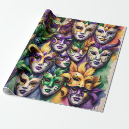 Mardi Gras Wrapping Papper Presentpapper