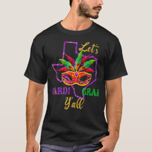 Mardi Gras Y'all Galveston Roligt Cute Pärlor och T Shirt