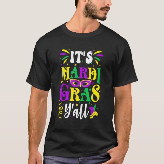 Mardi Gras Y'all Mardi Gras Apparel Carnival T Shirt (Framsida)
