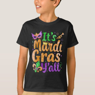 Mardi Gras Yall Mardi Gras Party Mask Costume T Shirt