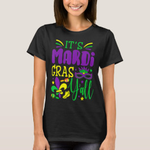 Mardi Gras Yall Mardi Gras Party Mask Costume T Shirt
