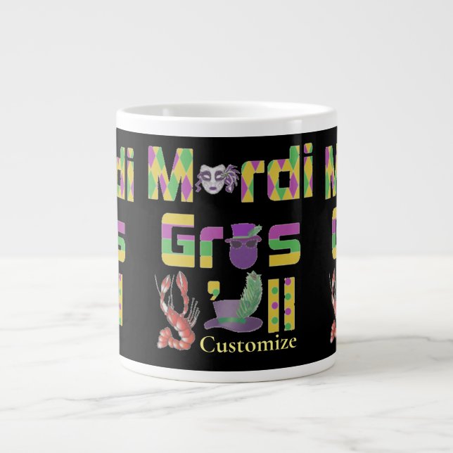 Mardi Gras Y'all Thunder_Cove Jumbo Mugg (Framsidan)