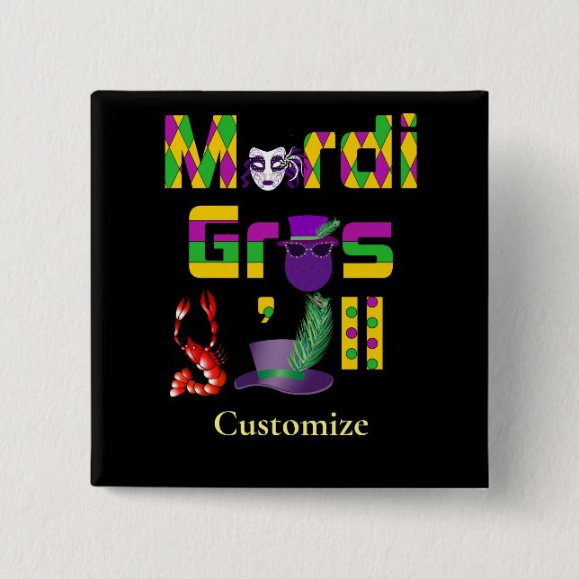 Mardi Gras Y'all Thunder_Cove Knapp (Framsida)