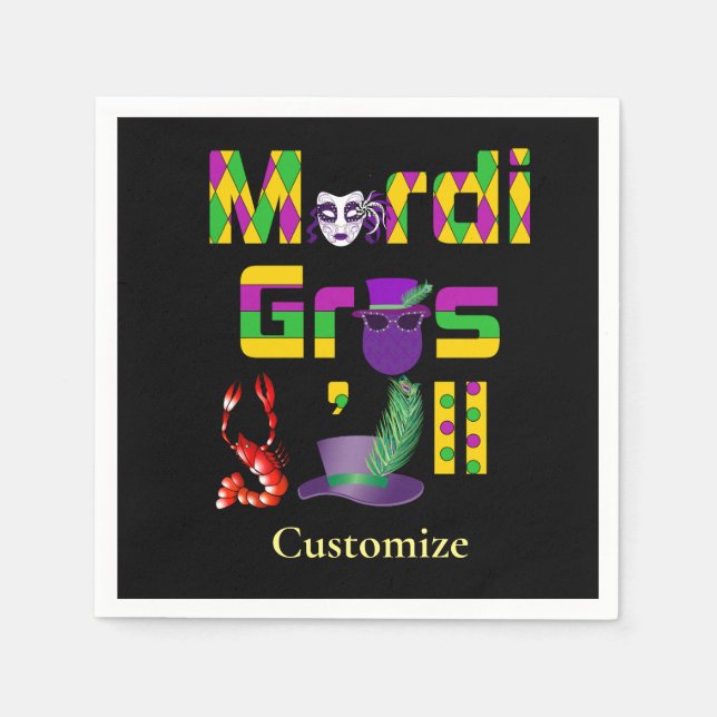 Mardi Gras Y'all Thunder_Cove Pappersservett (Framsidan)