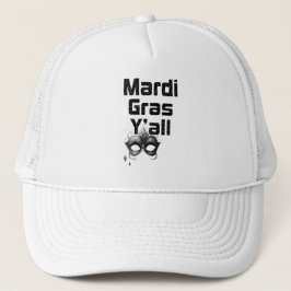 Mardi Gras Y'all Truckerhatt Keps