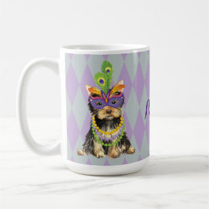 Mardi Gras Yorkie Kaffemugg