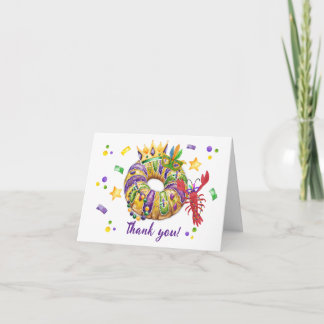 Mardi Grass King Boy Folded Thank You Card Tack Kort