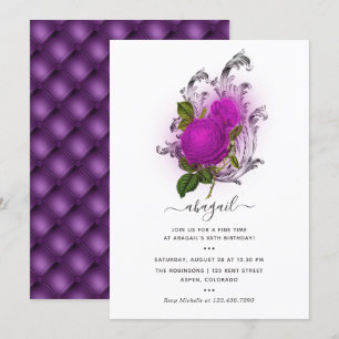 Mardi GrasTropical Peacock Födelsedagsfest Invati Inbjudningar