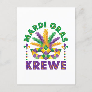 Mardi Graw Krewe Parad Festivalsfest Vykort