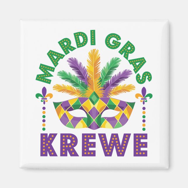 Mardi Graw Krewe Parad Party-festival Magnet (Framsidan)