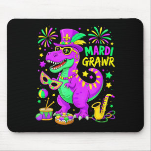 Mardi Grawr T-rex Dino Mardi Gras Dinosaurpärlor M Musmatta