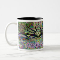 Mardien-Gras maskerar kaffekoppen