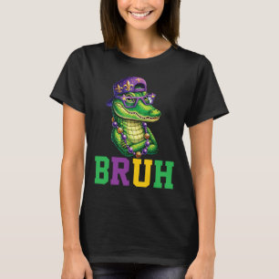 Mardigator Alligator Bruh Mardi Gras Costume Tonår T Shirt