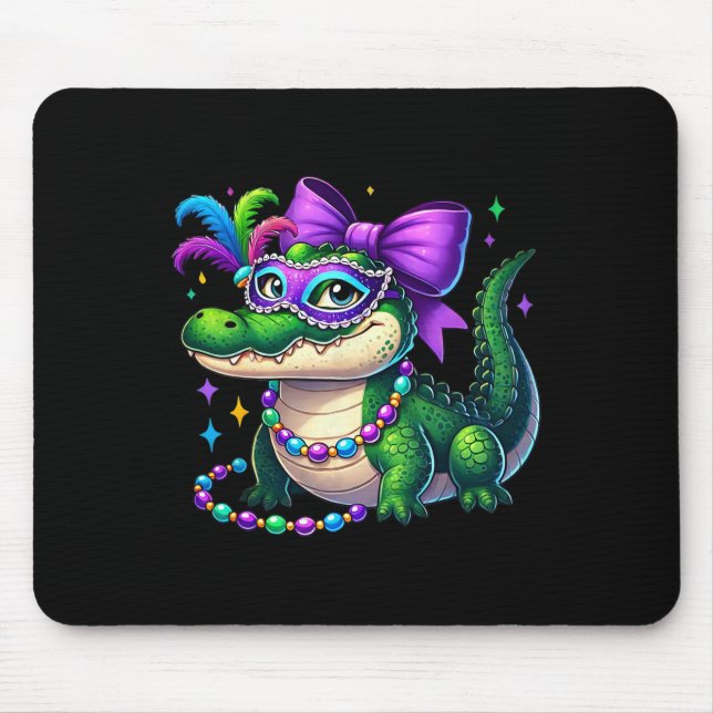Mardigator Mardi Gras Alligator Costume Manar Wome Musmatta (Framsidan)