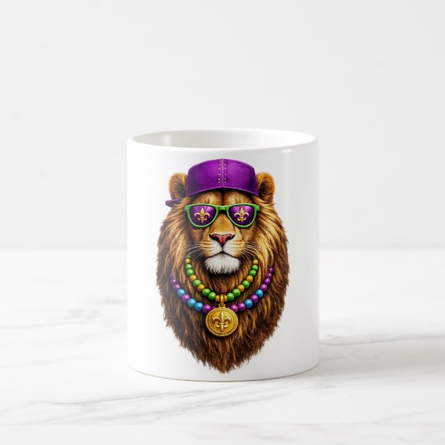 Mardigator Mardi Gras Lejon Kostym  Mardi Gras Kaffemugg (Center)