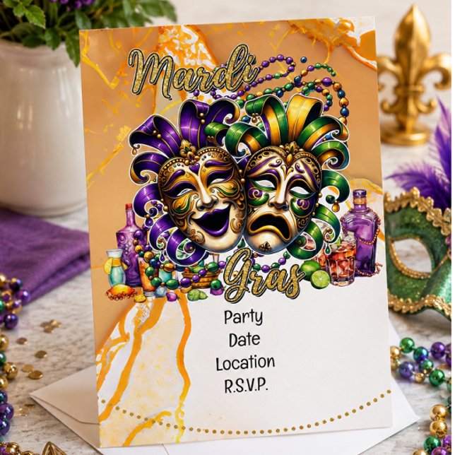 Mardigras Inbjudningar (Skapare uppladdad)