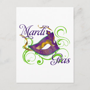 MardiGras Vykort