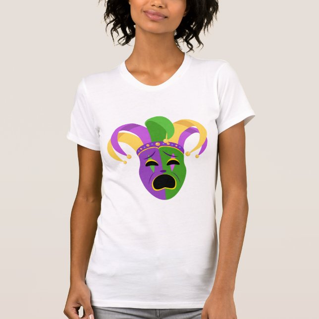 Mardis Gras Mask T Shirt (Framsida)