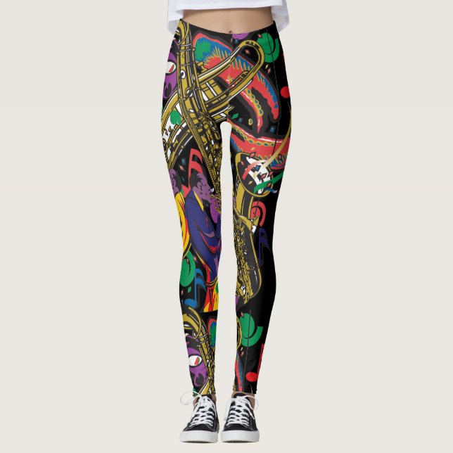 Mardis Gras New Orleans Leggings (Framsida)