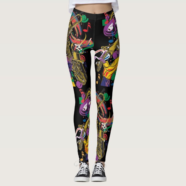 Mardis Gras New Orleans Leggings (Framsida)
