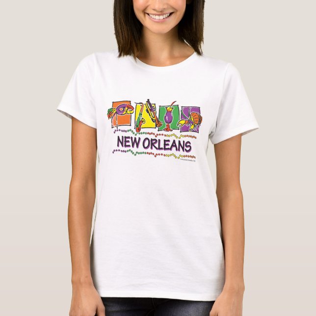 Mardis Gras, Party Guard, New Orleans T-shirt (Framsida)