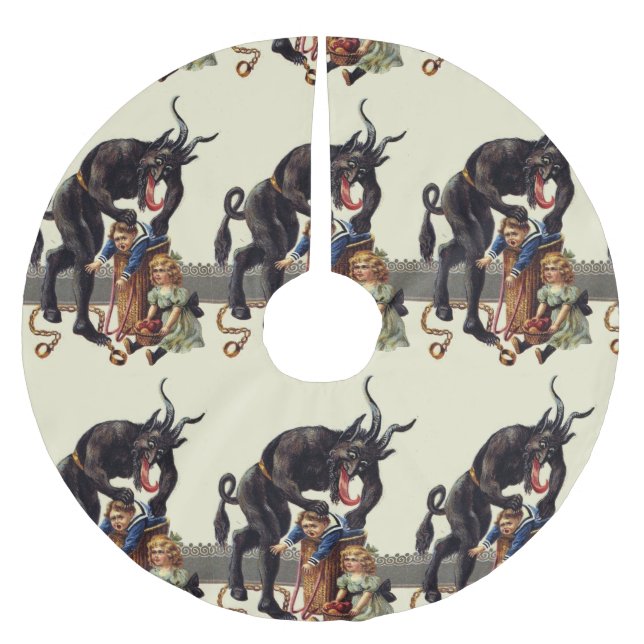mardröm christmas krampus julgransmatta borstad polyester (Framsidan)