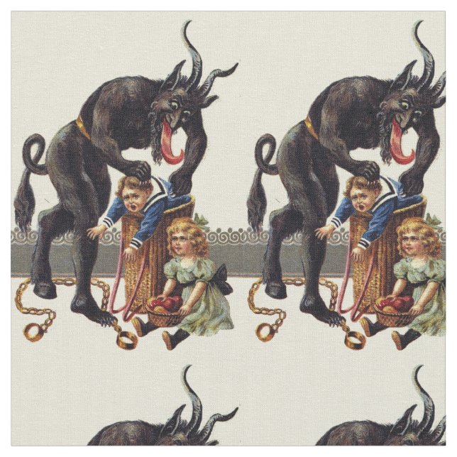 mardröm christmas krampus tyg (Närbild)