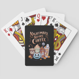 Mardröm före kaffe Pumpa Krydda Halloween Casinokort