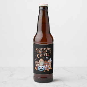 Mardröm före kaffe Pumpa Krydda Halloween Ölflaska Etikett