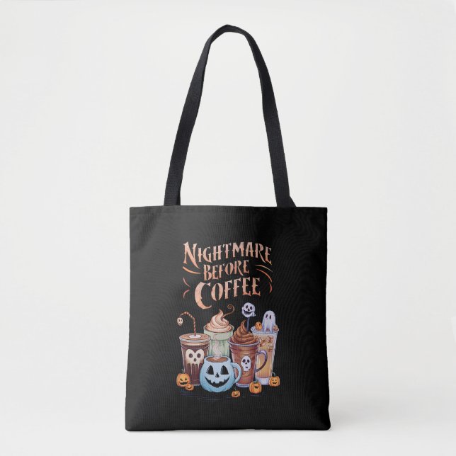 Mardröm före kaffe Pumpa Krydda Halloween Tygkasse (Framsida)