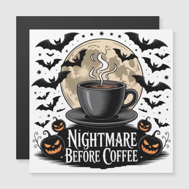 Mardröm innan kaffe Halloween (Fram/baksida)