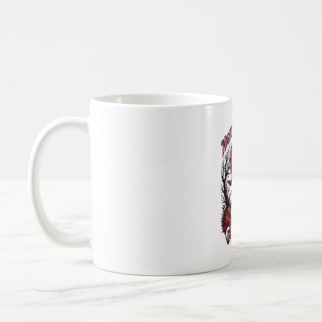 Mardröm innan kaffe Halloween Skalle Mugg Spöke  (Vänster)