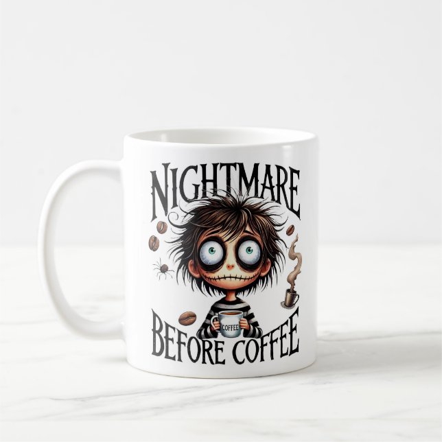 Mardröm innan kaffe kaffemugg (Vänster)