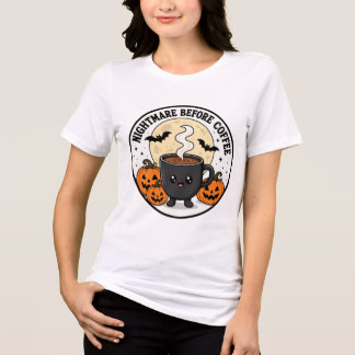 Mardröm innan kaffe med Halloween-pumpor T Shirt