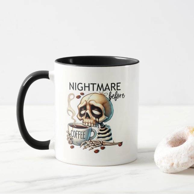 Mardröm innan kaffe mugg (Med munk)