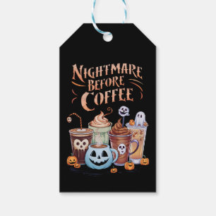 Mardröm innan kaffe Pumpa Krydda Halloween Presentetikett