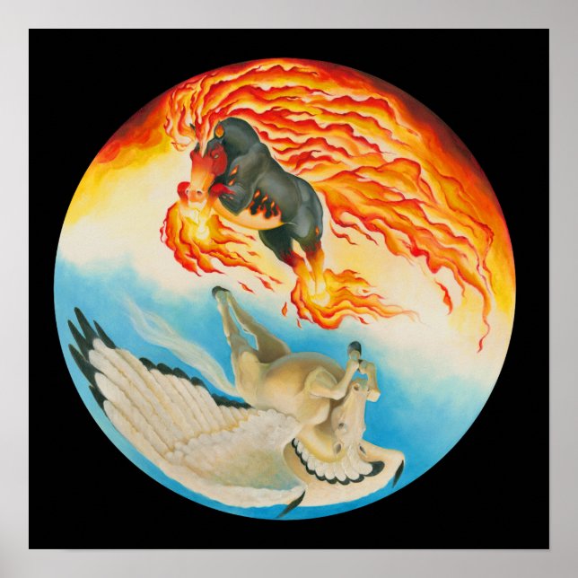 Mardröm och Mesa Pegasus Yin Yang Poster (Framsidan)
