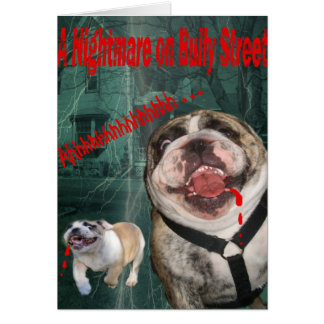 mardröm på bullrig gata hälsningskort