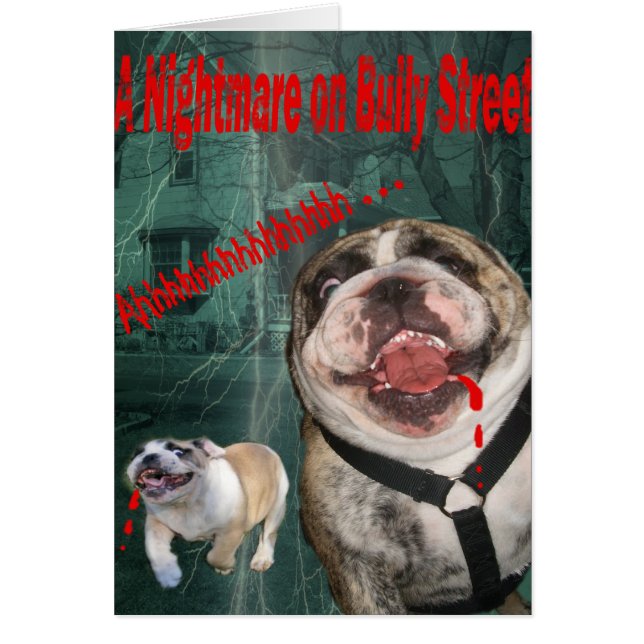 mardröm på bullrig gata hälsningskort (Framsidan)