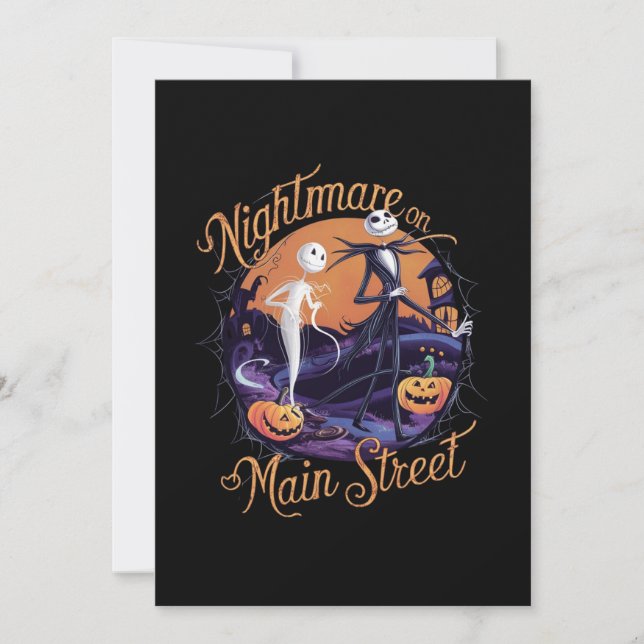 mardröm på Main Street,Halloween Inbjudningar (Framsida)