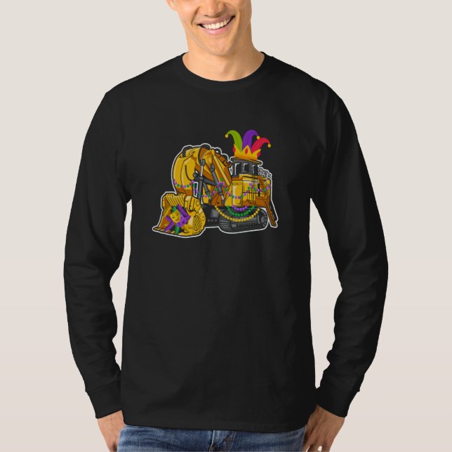 Mardy Gras Construction Celebrations Fat Tuesday P T Shirt (Framsida)