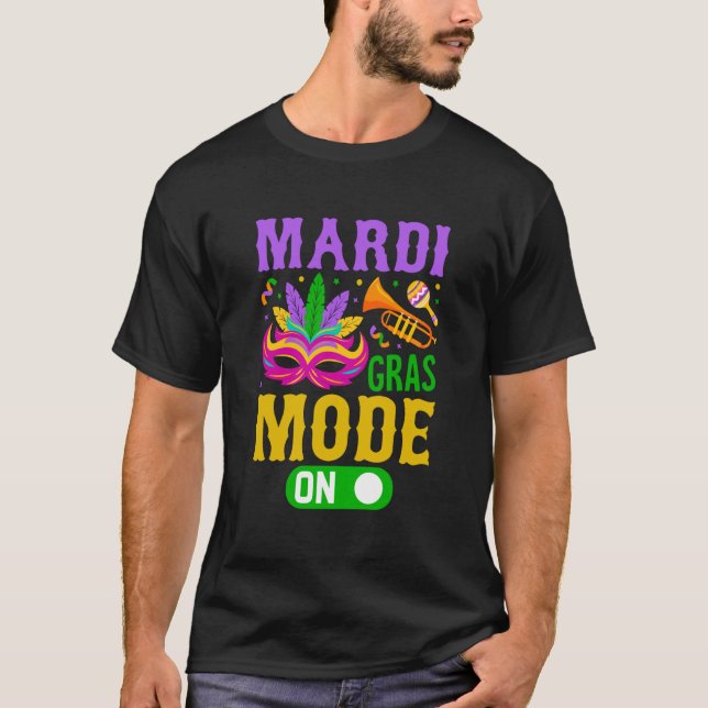 Mardy Gras Mode på Firande parad Tjock tisdag T Shirt (Framsida)