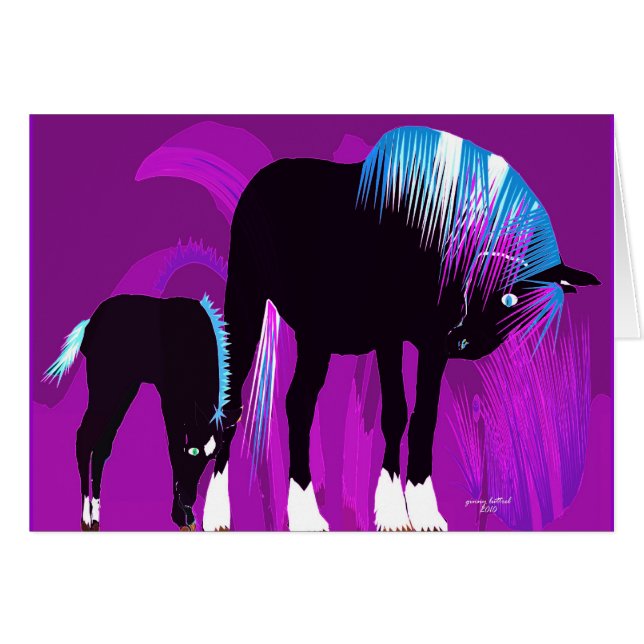 Mare & Colt Hälsningskort (Framsidan Horizontal)